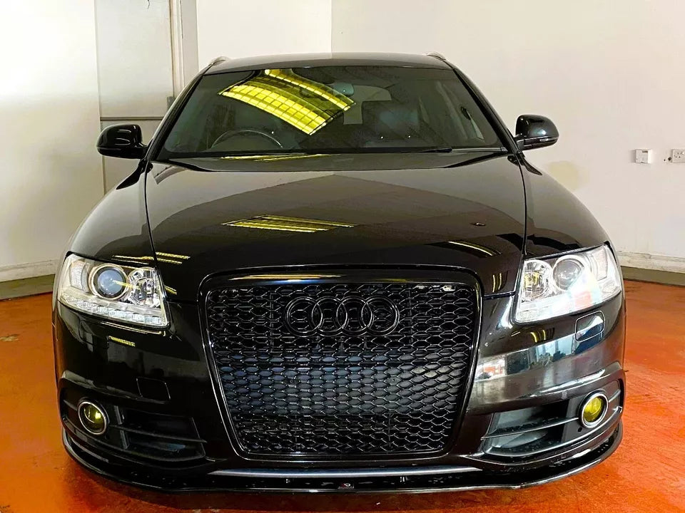 Audi A6 S6 C6 Front Main Honeycomb Mesh Grill 2005-2012 Gloss Black