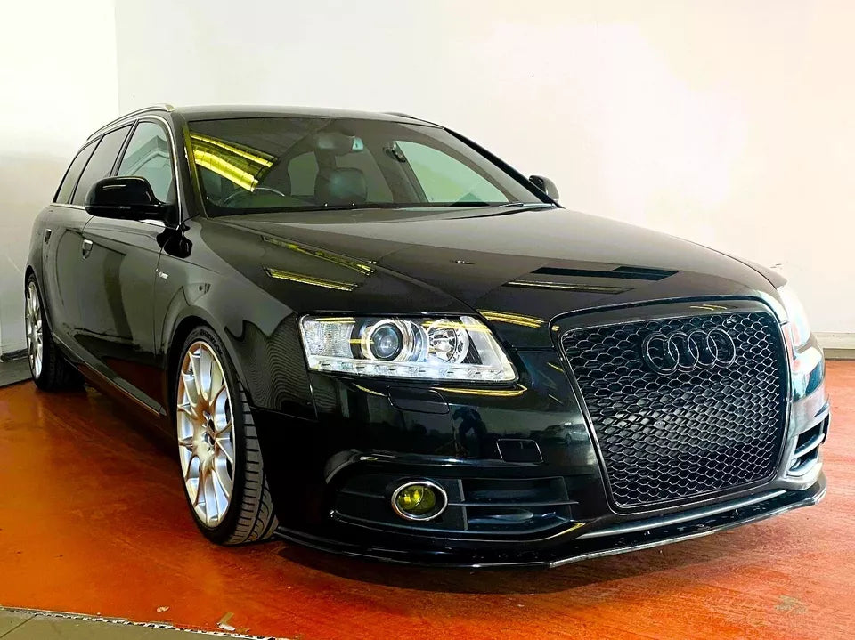 Audi A6 S6 C6 Front Main Honeycomb Mesh Grill 2005-2012 Gloss Black