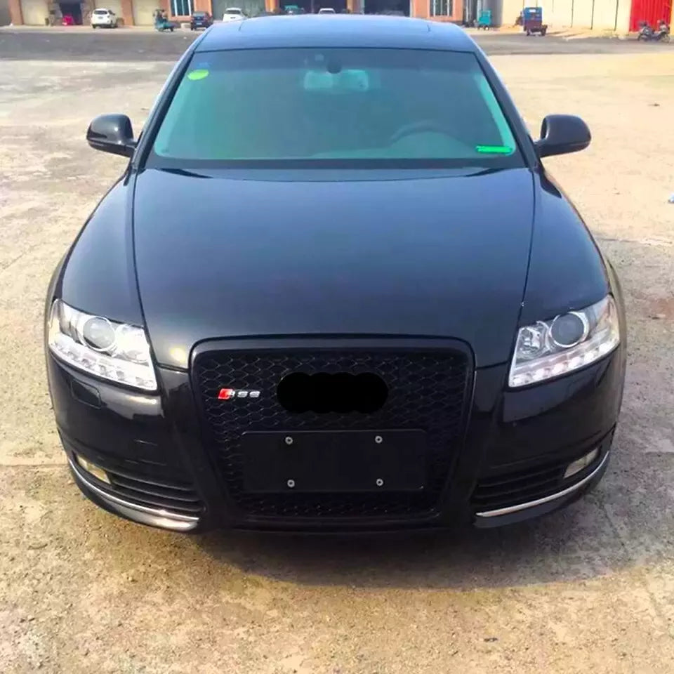 Audi A6 S6 C6 Front Main Honeycomb Mesh Grill 2005-2012 Gloss Black