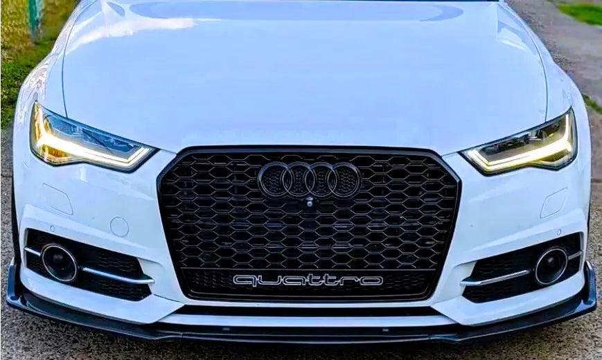Audi A6 S6 C7 Front Main Honeycomb Mesh Grill 2013-2015 Gloss Black