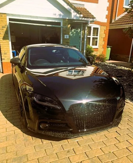 Audi TT TTS MK2 Front Main Honeycomb Mesh Grill 2006-2014 Gloss Black