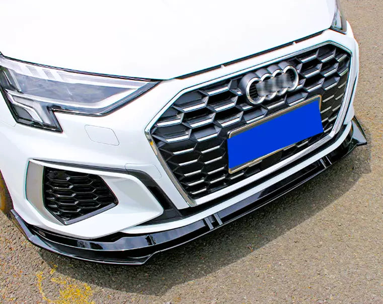 Audi A3 S3 S Line 8Y Front Splitter 2020-2024 Gloss Black