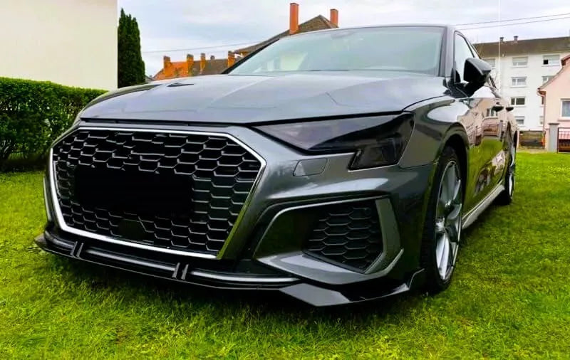 Audi A3 S3 S Line 8Y Front Splitter 2020-2024 Gloss Black