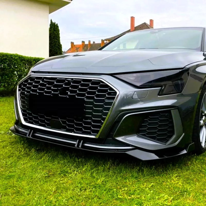 Audi A3 S3 S Line 8Y Front Splitter 2020-2024 Gloss Black
