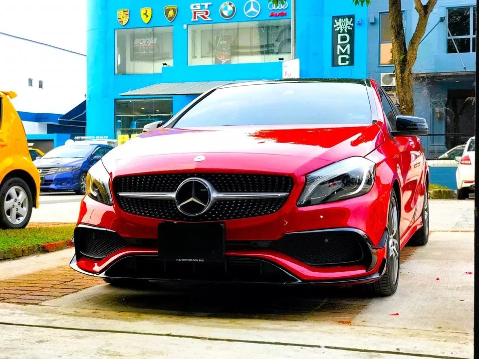 Mercedes A Class W176 Front Diamond Grill 2016-2018 Gloss Black