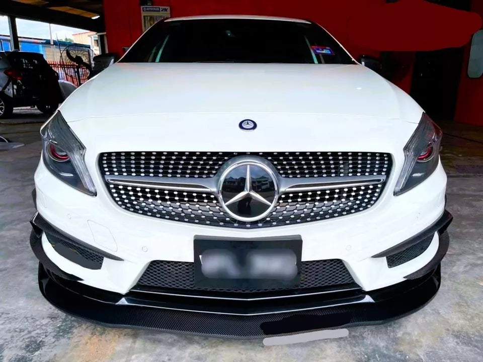 Mercedes A Class W176 Front Diamond Grill 2013-2015 Gloss Black