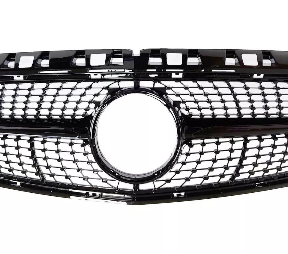 Mercedes A Class W176 Front Diamond Grill 2013-2015 Gloss Black