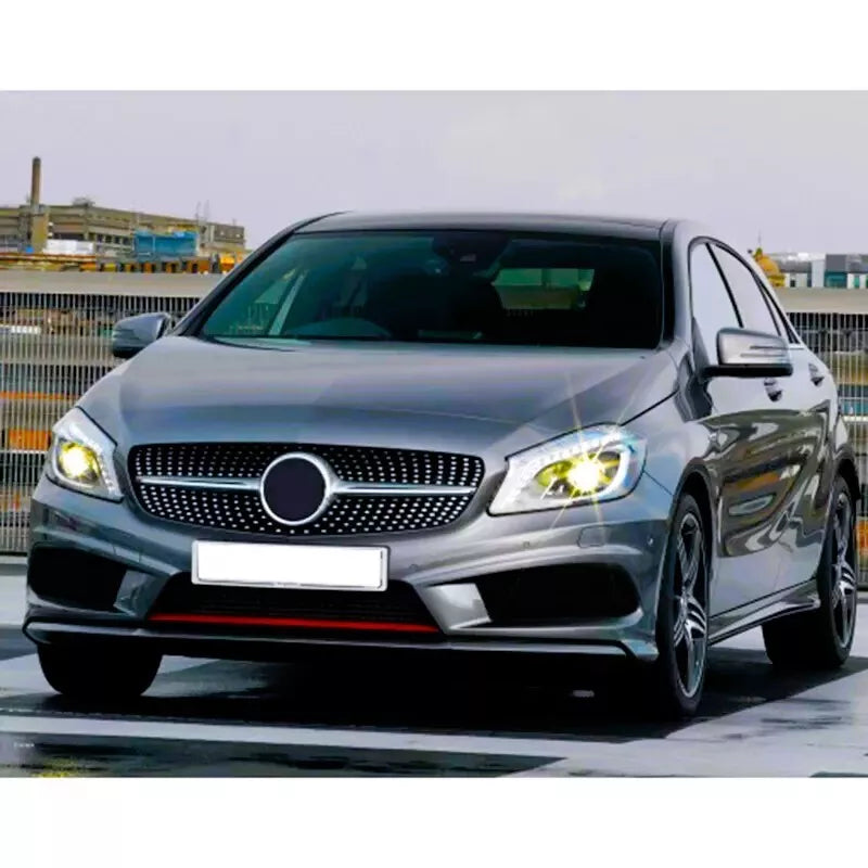 Mercedes A Class W176 Front Diamond Grill 2013-2015 Gloss Black