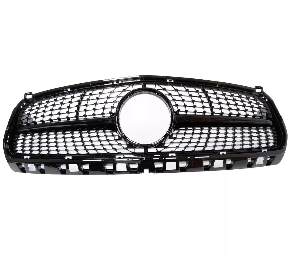 Mercedes A Class W176 Front Diamond Grill 2013-2015 Gloss Black