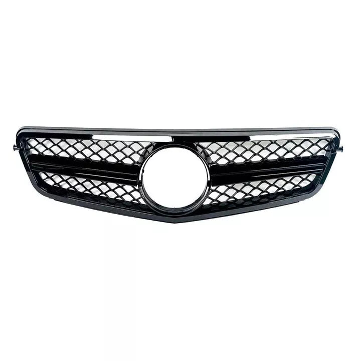 Mercedes C Class W204 C204 S204 Front Grill 2007-2014 ABS Gloss Black