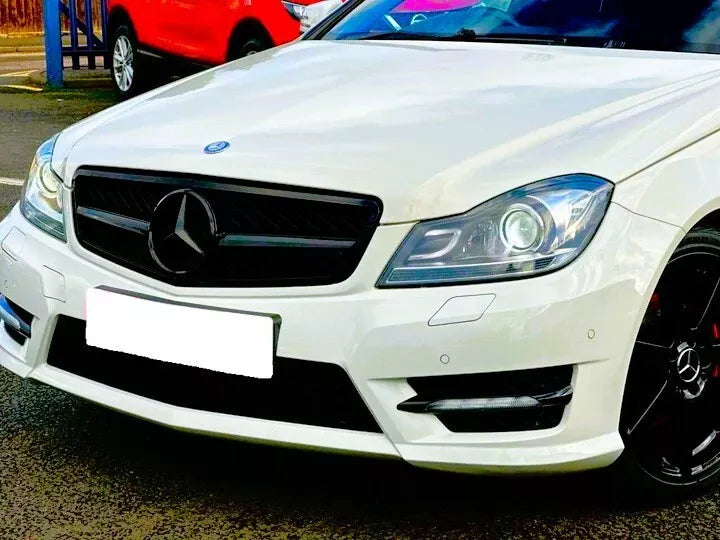Mercedes C Class W204 C204 S204 Front Grill 2007-2014 ABS Gloss Black