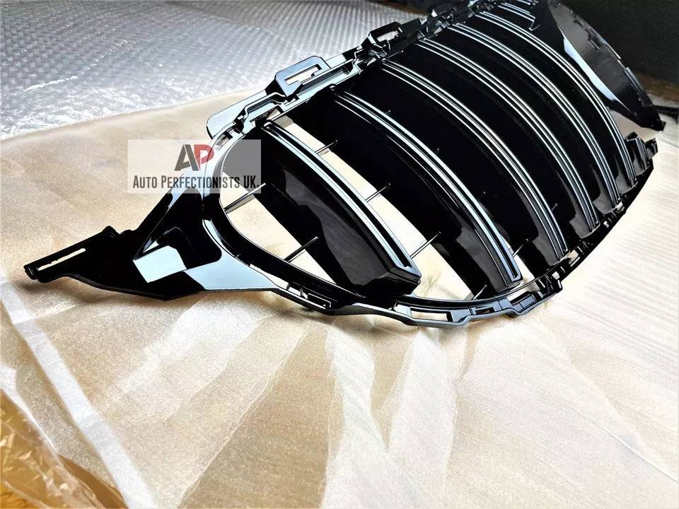 Mercedes C W205 Front Panamericana GT GTR Grill 2014-2018 Gloss Black