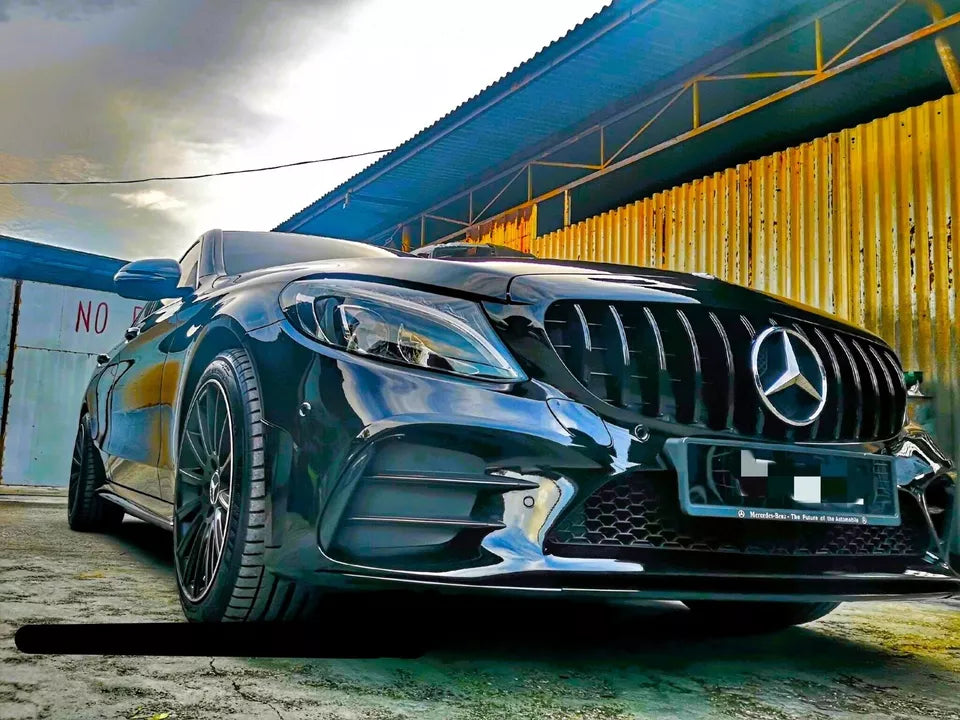 Mercedes C Class W205 Panamericana GT GTR Grill 2019-2021 Gloss Black