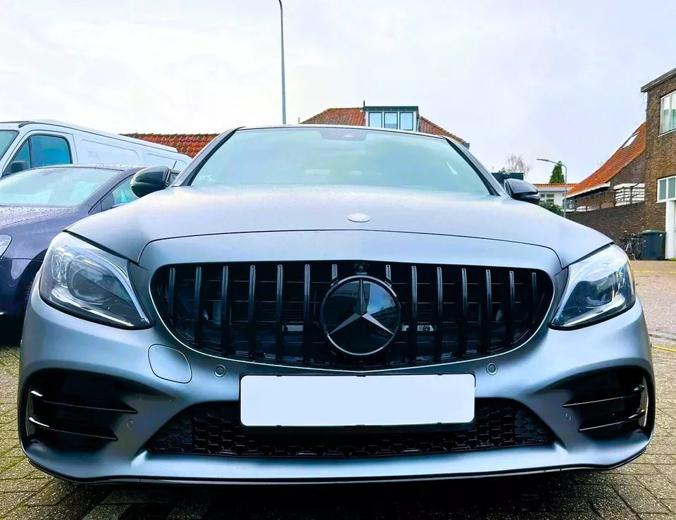 Mercedes C Class W205 Panamericana GT GTR Grill 2019-2021 Gloss Black