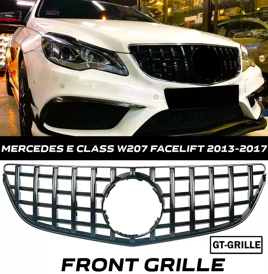 Mercedes E Class W207 Panamericana GT Grill 2014-2016 Gloss Black