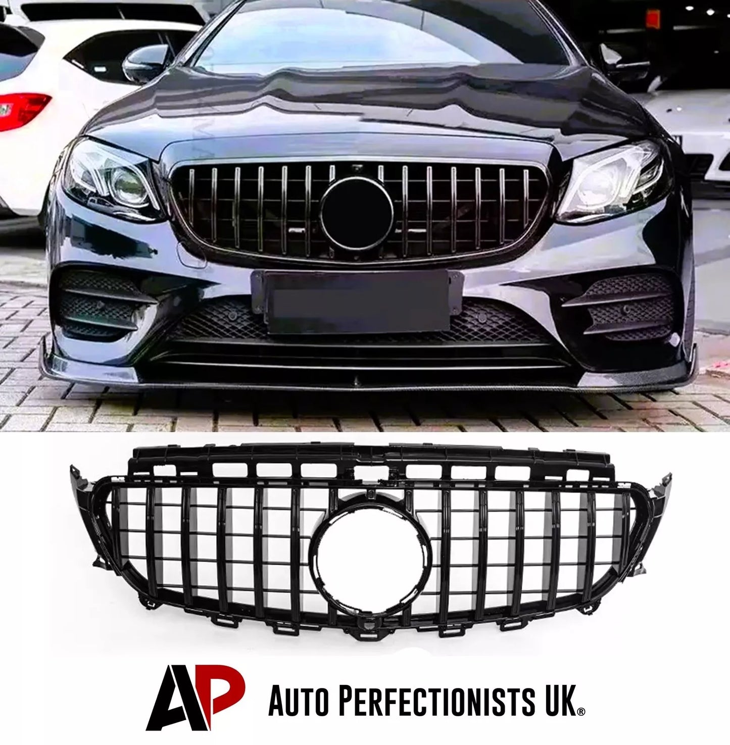 Mercedes E Class W213 Panamericana GT Grill 2016-2019 Gloss Black