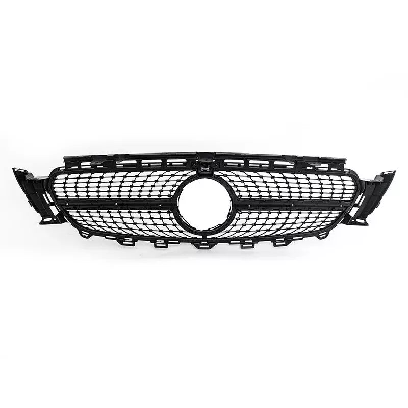 Mercedes E Class W213 C238 Front Diamond Grill 2016-2019 Gloss Black