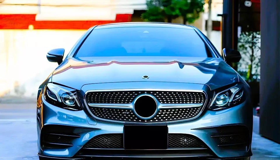 Mercedes E Class W213 C238 Front Diamond Grill 2016-2019 Gloss Black