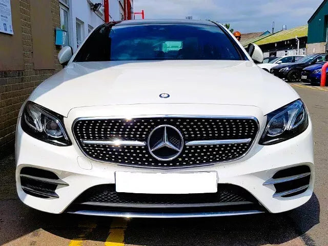 Mercedes E Class W213 C238 Front Diamond Grill 2016-2019 Gloss Black