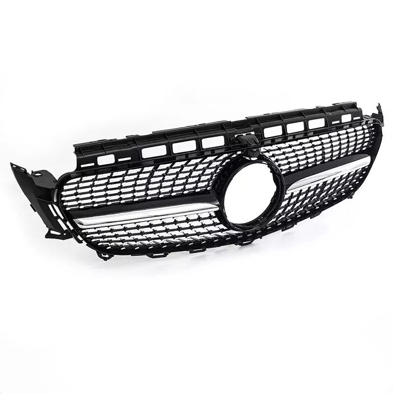 Mercedes E Class W213 C238 Front Diamond Grill 2016-2019 Gloss Black