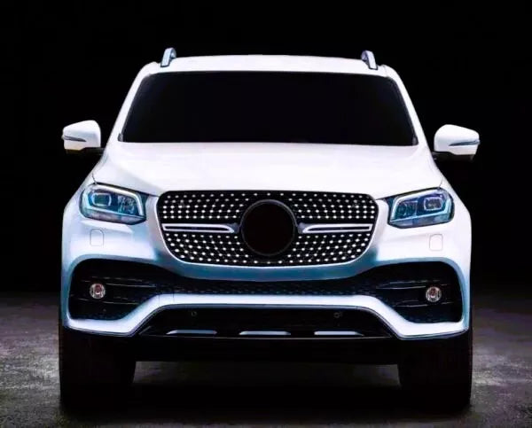 Mercedes X Class BR470 W470 Front Diamond Grill 2015-2019 Gloss Black