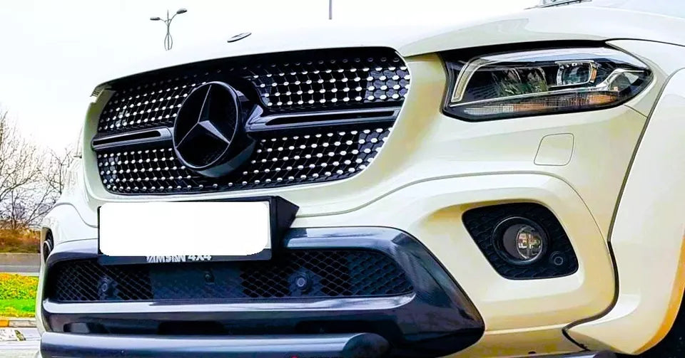 Mercedes X Class BR470 W470 Front Diamond Grill 2015-2019 Gloss Black