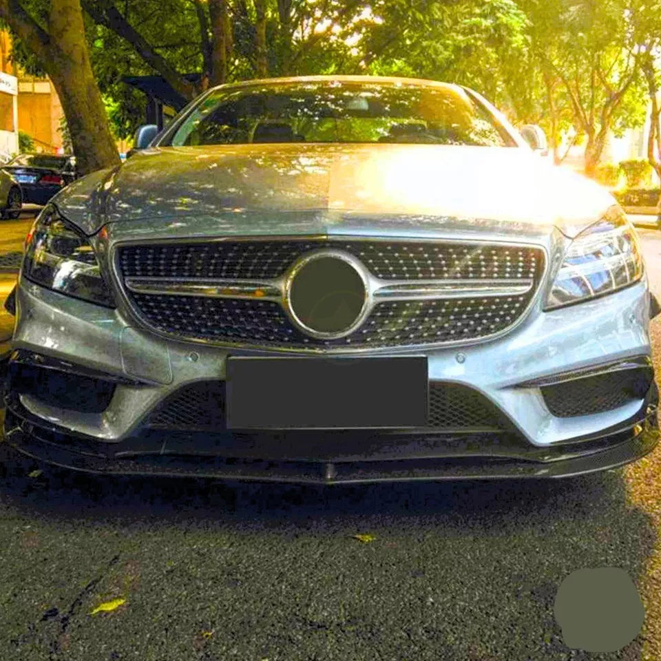 Mercedes CLS Class W218 Front Diamond Grill 2011-2014 Gloss Black