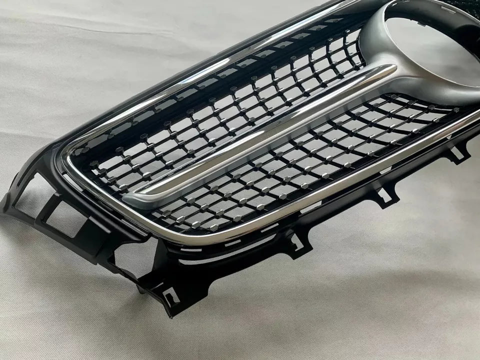 Mercedes CLS Class W218 Front Diamond Grill 2011-2014 Gloss Black