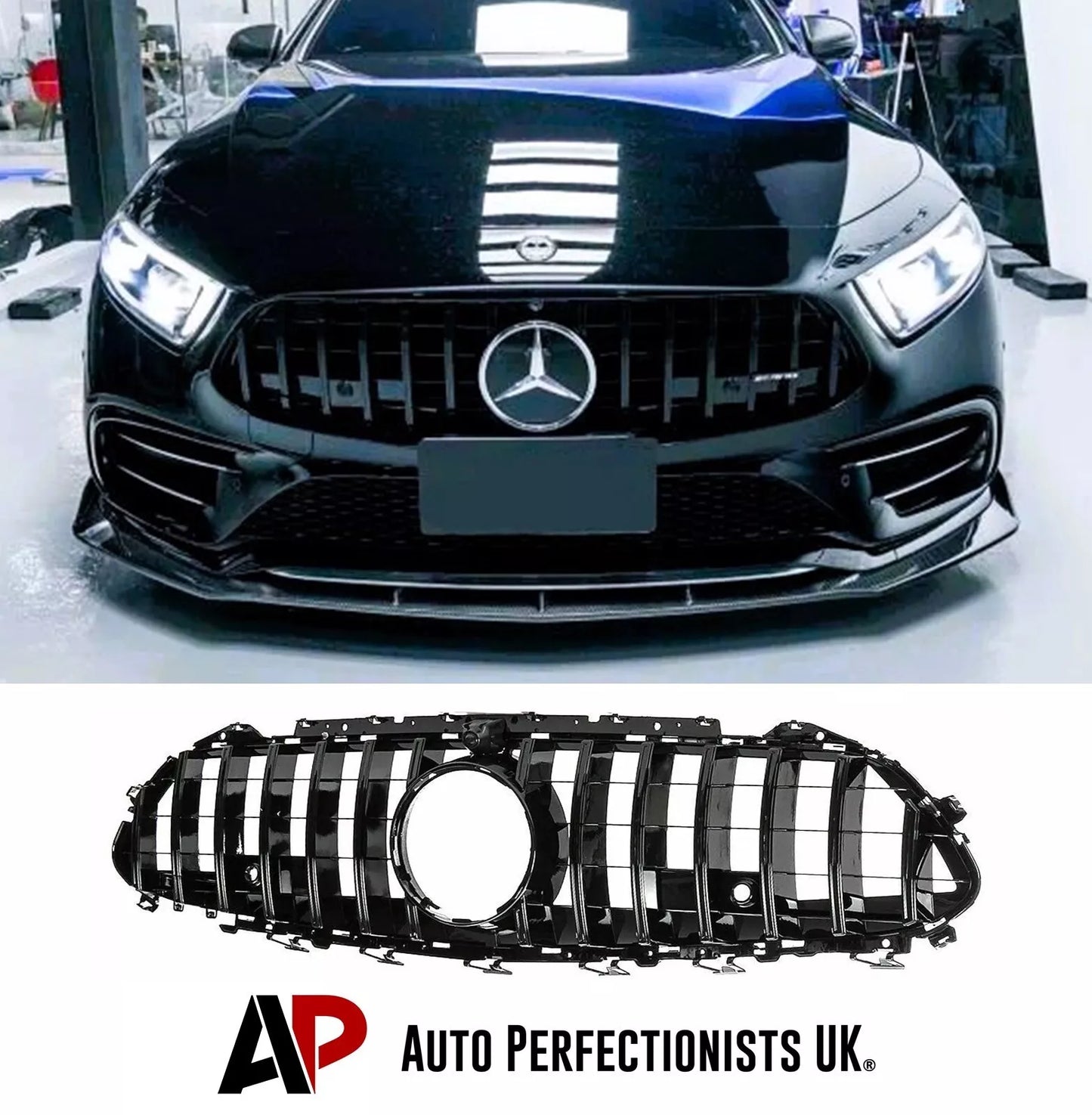 Mercedes CLS Class W257 Panamericana GT Grill 2018-2024 Gloss Black