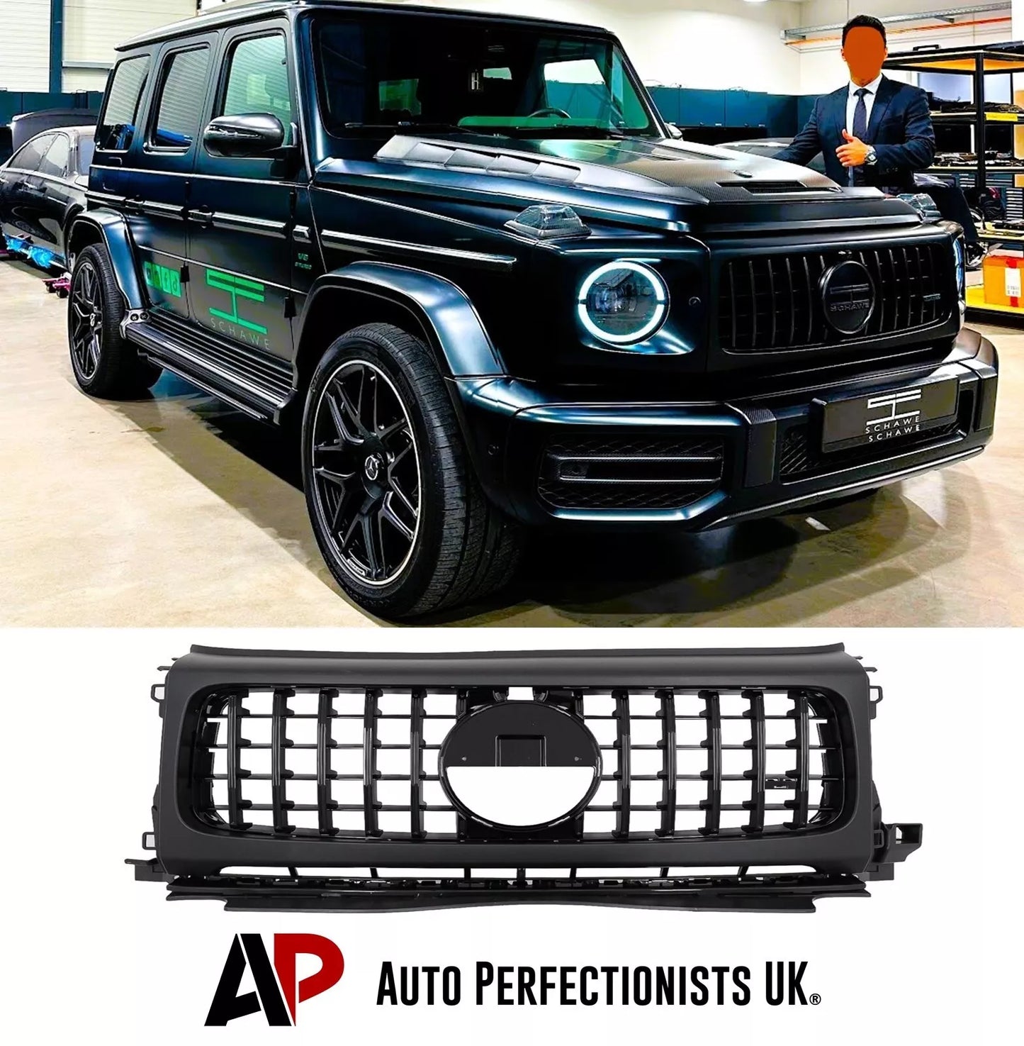 Mercedes G Wagon W464 Panamericana GT Grill 2019-2024 Gloss Black