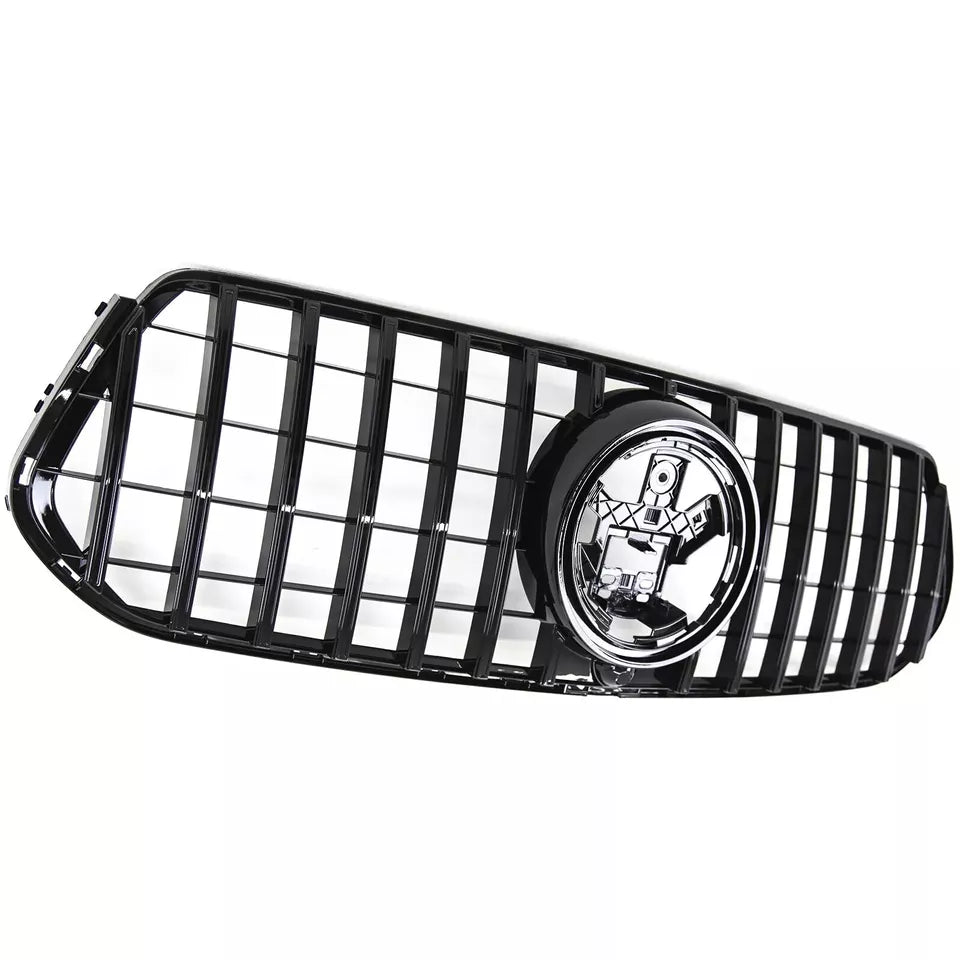 Mercedes GLE W167 Panamericana GT GTR Grill 2019-2024 Gloss Black