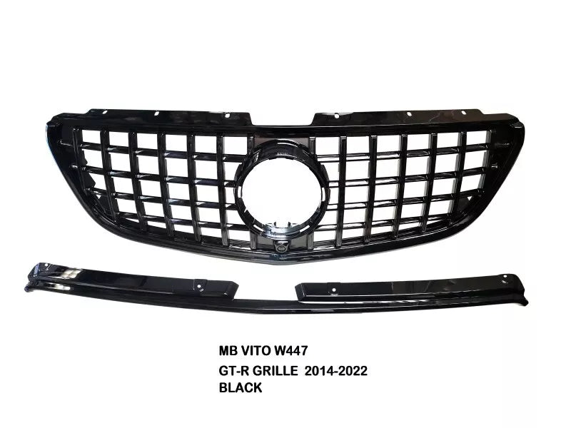 Mercedes Vito W447 Panamericana GT GTR Grill 2014-2019 Gloss Black