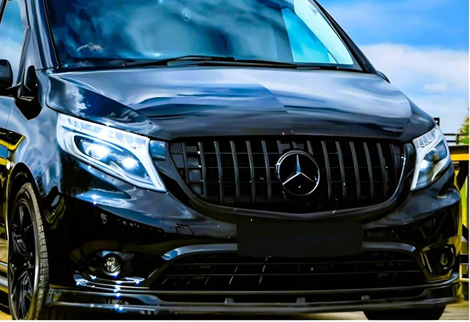 Mercedes Vito W447 Panamericana GT GTR Grill 2014-2019 Gloss Black