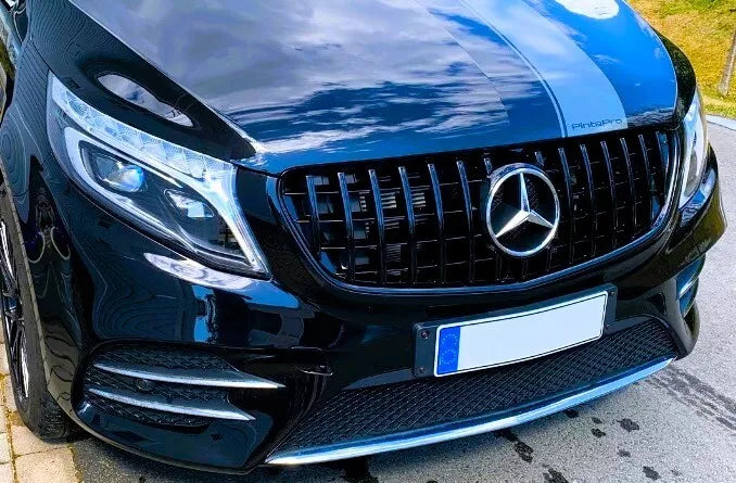 Mercedes Vito W447 Panamericana GT GTR Grill 2014-2019 Gloss Black