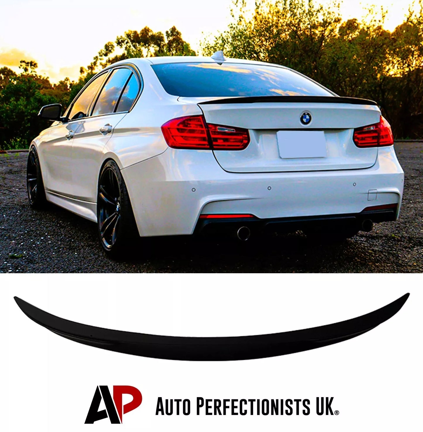 BMW 3 Series F30 F80 M3 Rear Boot Spoiler 2011-2019 ABS Gloss Black