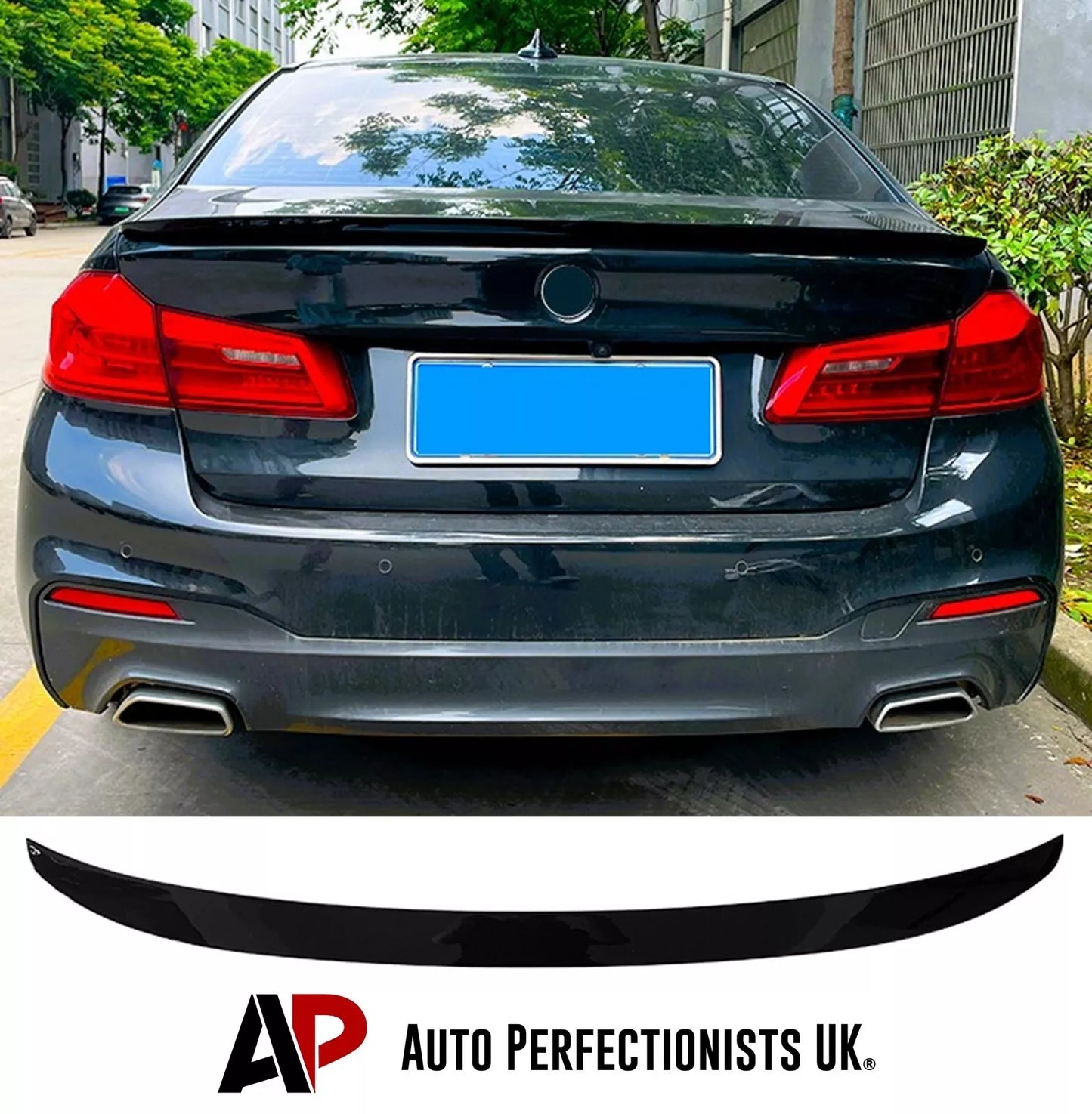 BMW 5 Series G30 M5 Rear Boot Spoiler P Style 2016-24 ABS Gloss Black