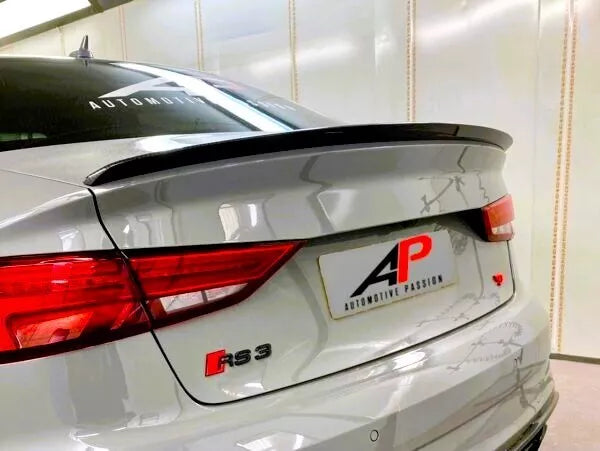 Audi A3 S3 RS3 8V Saloon Rear Boot Spoiler 13-20 ABS Gloss Black