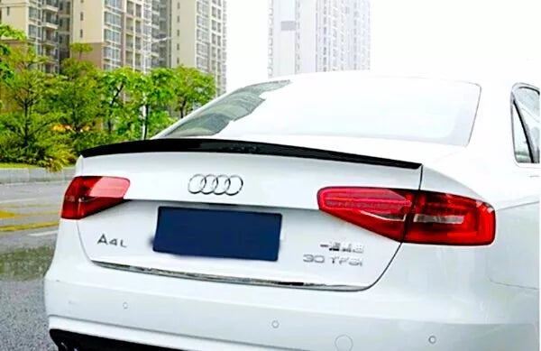 Audi A4 B8.5 Rear S4 Style Boot Spoiler Wing 2012-2016 ABS Gloss Black