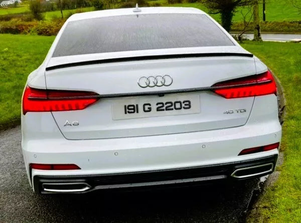 Audi A6 S6 C8 Saloon Rear S4 Style Boot Spoiler 18-24 ABS Gloss Black