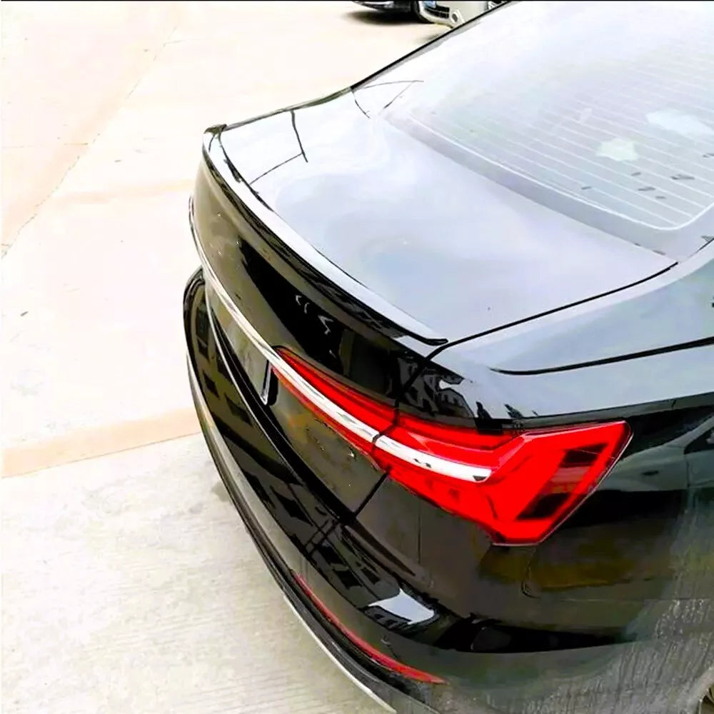 Audi A6 S6 C8 Saloon Rear S4 Style Boot Spoiler 18-24 ABS Gloss Black