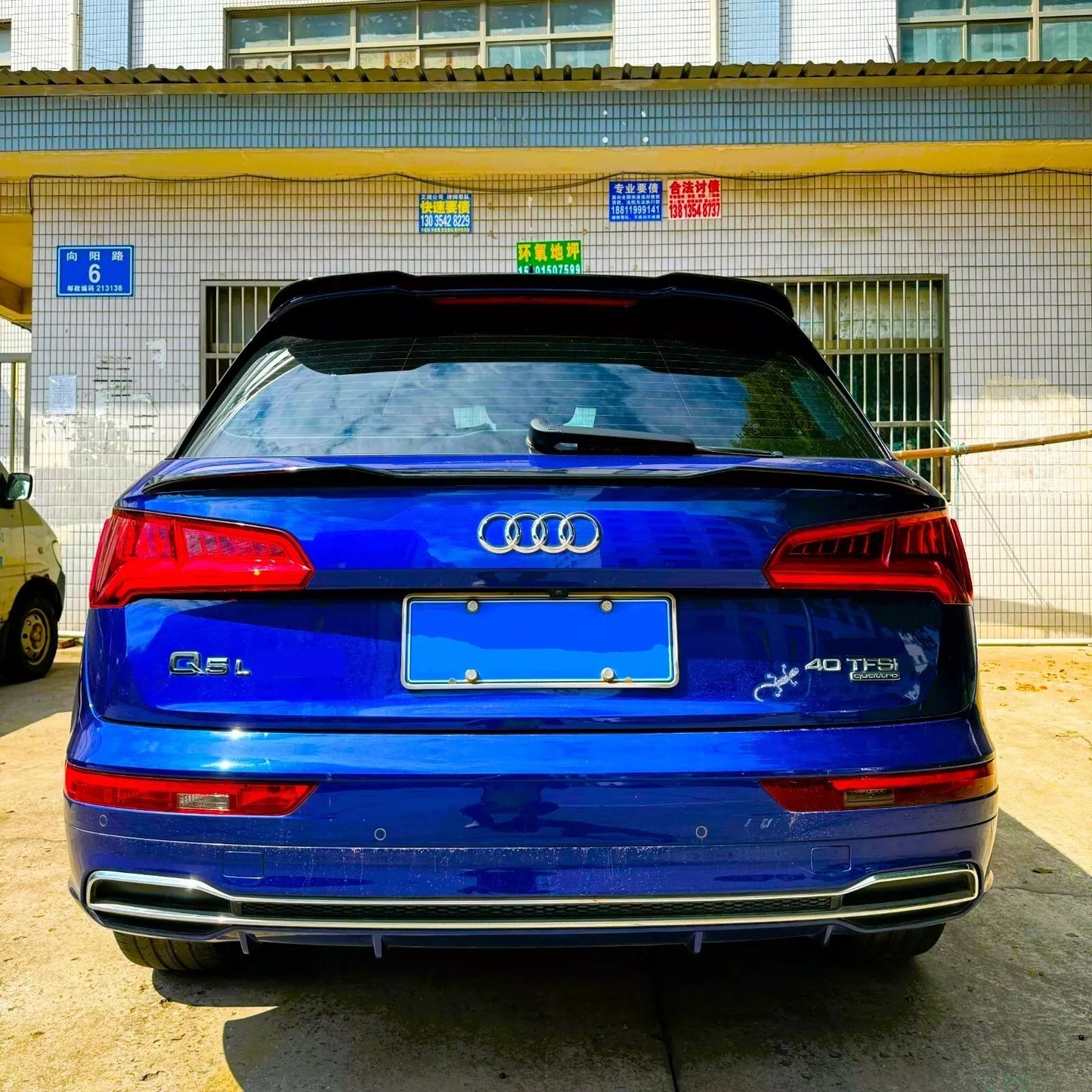 Audi Q5 SQ5 S Line Rear Mid Wing Spoiler 2017-2024 ABS Gloss Black
