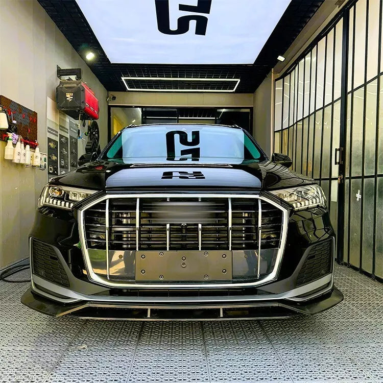 Audi Q7 S Line SQ7 Front Splitter Body Kit 2020-2024 ABS Gloss Black