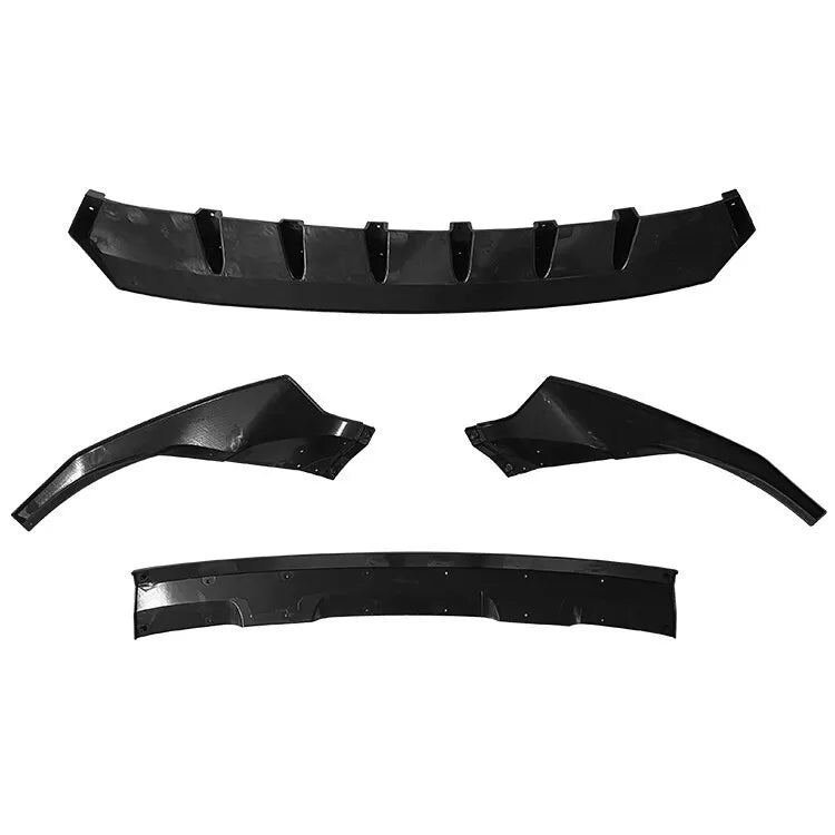 Audi Q8 SQ8 S Line Front Splitter Lip Kit 2018-2024 ABS Gloss Black
