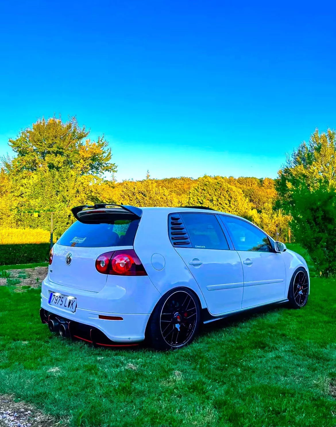 VW Golf MK5 GTI R32 R Rear Roof Spoiler 2003-2008 ABS Gloss Black