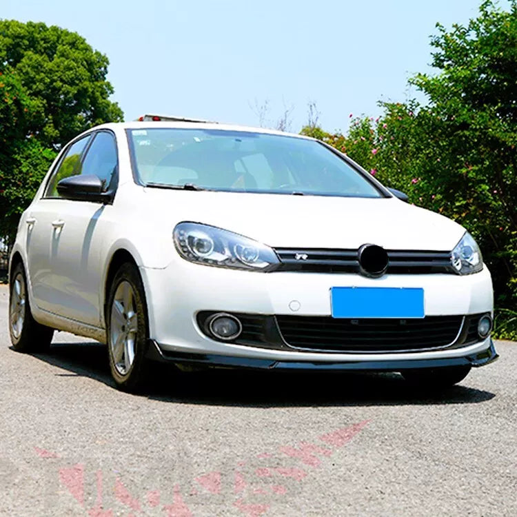 VW Golf MK6 TSI TDI Front Splitter Lip Kit 2008-2013 ABS Gloss Black