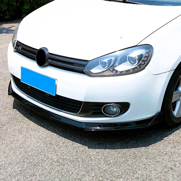 VW Golf MK6 TSI TDI Front Splitter Lip Kit 2008-2013 ABS Gloss Black