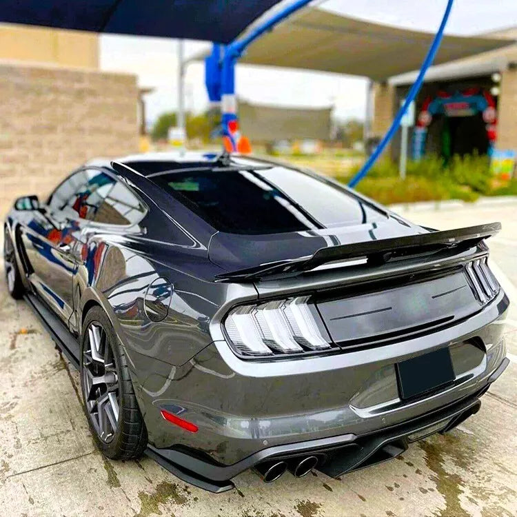 Ford Mustang GT500 Rear Spoiler with Gurney Flap 15-20 ABS Gloss Black