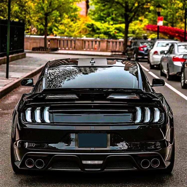 Ford Mustang GT500 Rear Spoiler with Gurney Flap 15-20 ABS Gloss Black