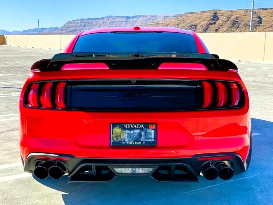 Ford Mustang GT500 Rear Spoiler with Gurney Flap 15-20 ABS Gloss Black