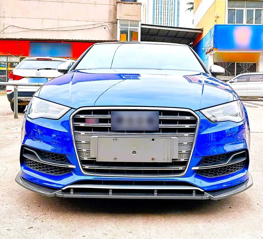 Audi A3 S3 8V Front Splitter Lip Body Kit 2014-2016 ABS Gloss Black